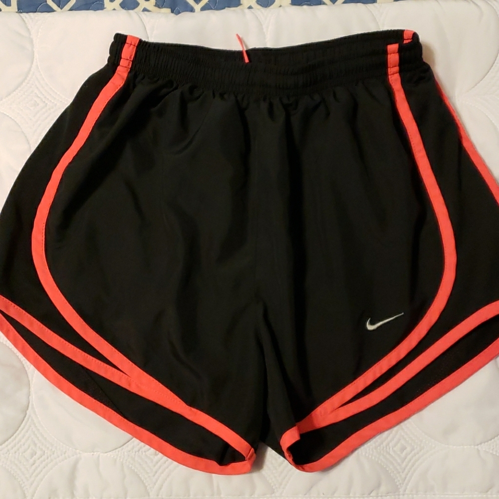 Black and Coral Nike Dri-Fit Shorts